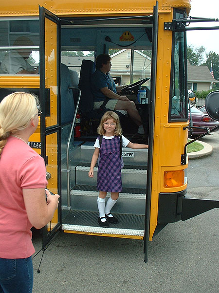 The last day of summer- Alsatia heads off to her first day at school as Sam watches (and cries).jpg 114.8K